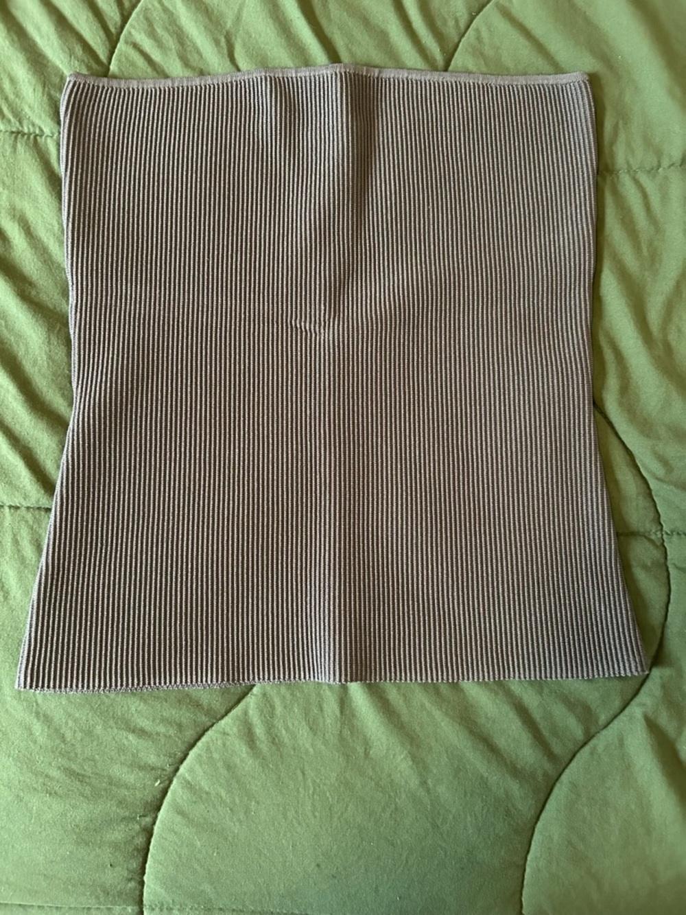 Babaton Ribbed Strapless Tube Top in Taupe